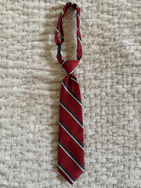 The Children's Place Other - The Children's Place Boys Red Striped Adjustable Clip-On Tie